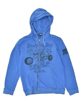 Buy SCORPION BAY Boys Graphic Zip Hoodie Sweater 13-14 Years XL Blue Cotton AW07 • 12.30£