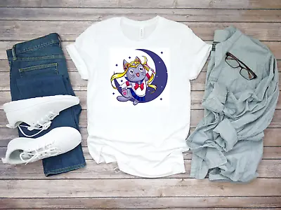Buy Meow Cat Sailor Moon Funny T Shirts For Men K719 • 9.92£