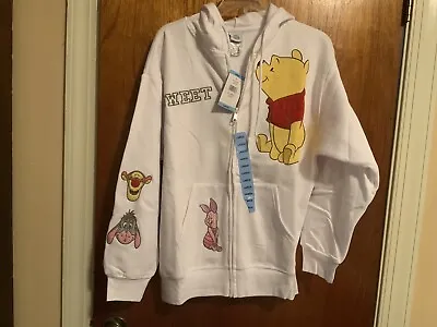 Buy Disney/Winnie The Pooh-Womens LARGE-Full Zip-Hoodie/Sweater-Embroidered-NWT • 17.05£