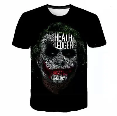 Buy New Unisex T Shirts Digital 3D Printed Joker Face In Black • 17.99£