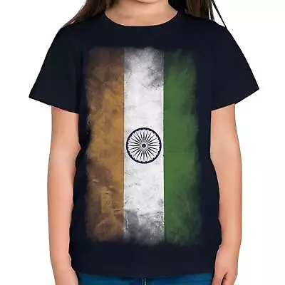 Buy India Faded Flag Kids T-shirt Tee Top BharÔt Bh?rata Bh?rat Indiy? Indian • 9.95£