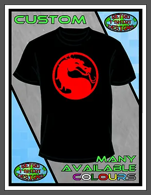 Buy Mortal Kombat LOGO B T Shirt Black Top Retro Gamer PS4 XBOX T-shirt Custom • 14.99£
