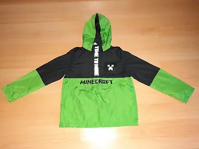 Buy Brand New With Tags Minecraft Windbreaker Hooded Jacket By George 9-10 Years Old • 25£