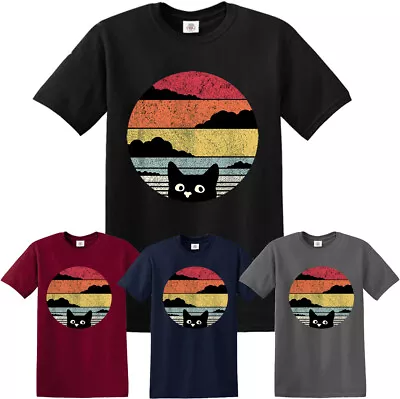 Buy Cat Retro Funny T-Shirt Kitten Cats Gift Xmas Ladies Mens Kids Tshirt Top Tee • 10.99£