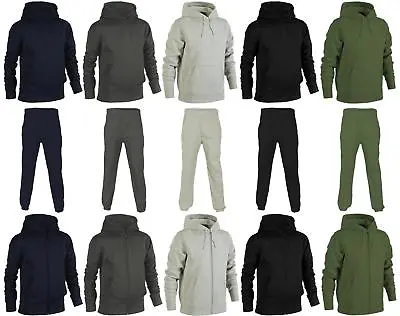 Buy Urban Road Mens Plain Hooded Sweatshirt | Hoodie Zip Top | Joggers |*Tracksuit • 12.95£