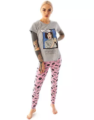 Buy Star Wars Pyjamas Women's Princess Leia Leggings Loungepants & T-Shirt PJ Set • 19.99£