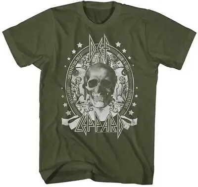 Buy Def Leppard Album Names Skull Crest 1977 Men's T Shirt Rock Band Music Merch • 40.90£