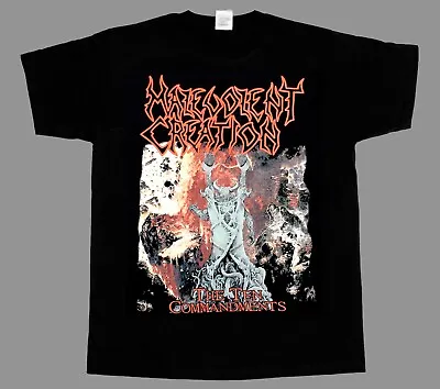 Buy Malevolent Creation The Ten Commandments 91 Death Suffocation New Black T-shirt • 13.19£