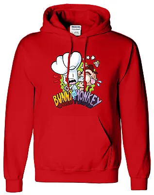 Buy Bunny Vs Monkey Hoodie Maths Day Cartoon Children Kids Boys Girls Fancy Costume • 20.99£