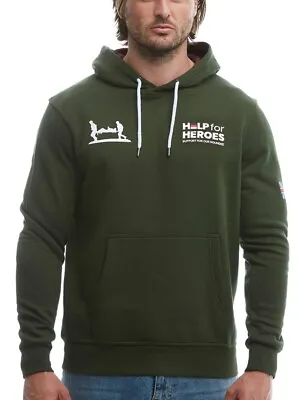 Buy Help For Heroes Men's Heritage Pullover Hoody In Green • 38£