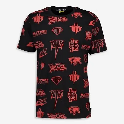Buy Iuter Horns Allover Tee Shirt Black And Red Size Small • 22.99£
