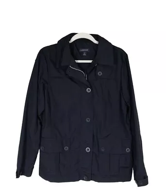 Buy Lands End Women’s Rain Jacket Windbreaker Navy Blue Size Small • 18.24£