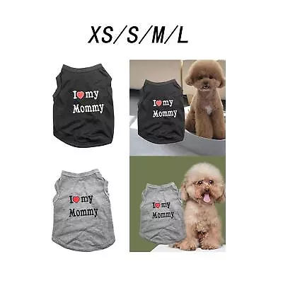 Buy Dog Mom Shirt, Letter Print Tank Top, Dog Vest, Cat, Puppy, T Shirts, Clothes • 5.34£