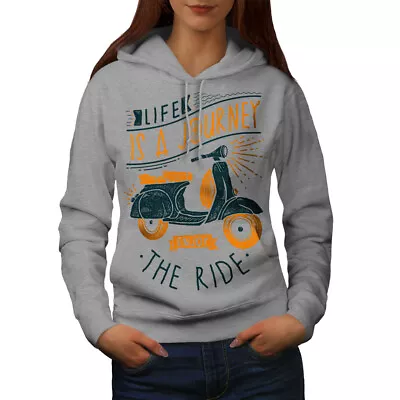 Buy Wellcoda Life Is Journey Womens Hoodie, Ride Casual Hooded Sweatshirt • 28.99£