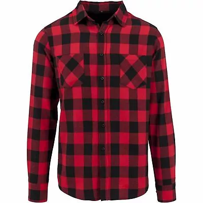 Buy Build Your Brand Mens Checked Flannel Shirt RW5669 • 30.59£