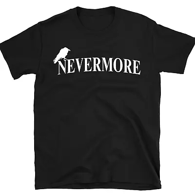 Buy Nevermore T-Shirt The Raven Edgar Allen Poe Goth T Shirt Gift Tee Unisex Men's • 11.99£