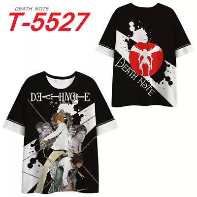 Buy Anime Death Note Pullover Short Sleeve R-Neck Leisure Tees Unisex Summer T-shirt • 16.40£