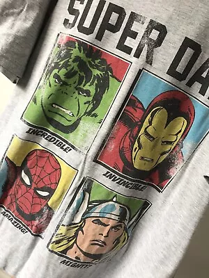 Buy Marvel Comics T Shirt Official Grey Mens Size XL Hulk Spider Man Comic Strip • 5.50£