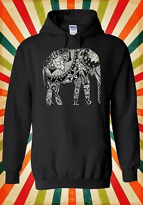 Buy Elephant Drawing Ethnic Pattern Art Men Women Unisex Top Hoodie Sweatshirt 577 • 17.95£