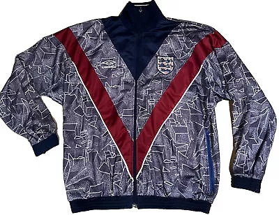 Buy Vintage 1994/1995 England Umbro Tracksuit Jacket Medium. Rare Indie. Shearer • 100£