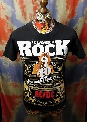 Buy Womens ACDC Classic Rock T Shirt Size UK Medium • 12.50£