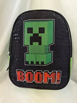 Buy Minecraft Creeper Kids Small Mini Backpack 10  BOOM Bioworld Merch LUNCH BAG • 14.68£