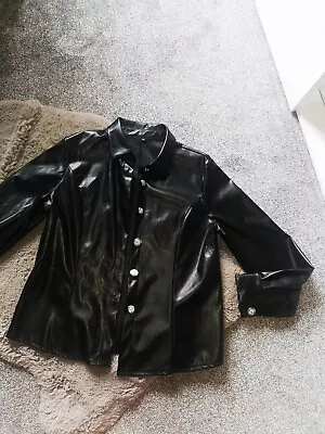 Buy Black Faux Leather Ladies Jacket Size XL New • 6£