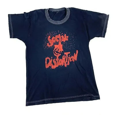 Buy Vintage Rare Social Distortion Ringer T Shirt Size Small Black • 94.79£