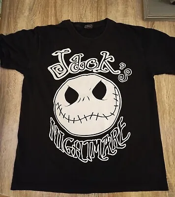 Buy RockTee T Shirt Jack Skellington Graphic Crew Neck Tee Mens Size L 100% Cotton • 18£