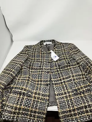 Buy Gerard Darel Grey Checked Tweed Wool Blend Blazer • 99.99£