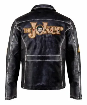 Buy New Suicide Squad Joker Motorcycle Biker Distressed Black Real Leather Leather • 94.71£