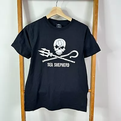 Buy Sea Shepherd Shirt Womens Extra Small Black Graphic Short Sleeve • 6.29£