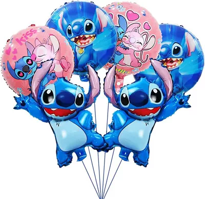 Buy Anime Lilo And Stitch Foil Balloons Kids Birthday Party Decorations Party Supply • 8.32£