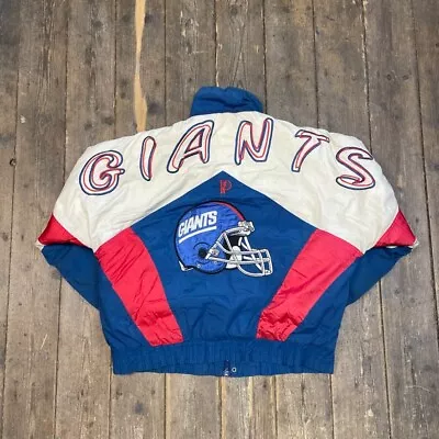 Buy Pro Player Puffer Coat NFL New York Giants Full Zip Jacket, Blue, Mens Medium • 100£
