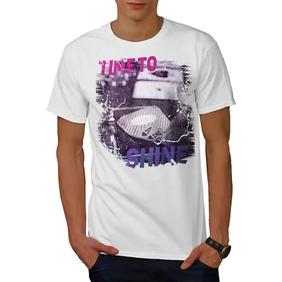 Buy Wellcoda Time To Shine Card Mens T-shirt, Poker Graphic Design Printed Tee • 14.99£