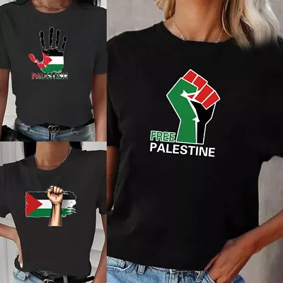 Buy Adults Kids Free Palestine Arabic T-Shirt Gaza Freedom End Israeli Occupation • 5.49£