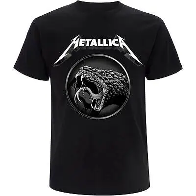 Buy METALLICA  - Official Unisex T- Shirt -  Black Album Poster  - Black Cotton • 17.99£