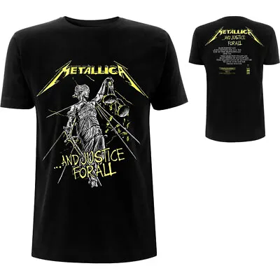 Buy Official Metallica & Justice For All T-Shirt Unisex Black Rock Metal Band Merch • 14.99£