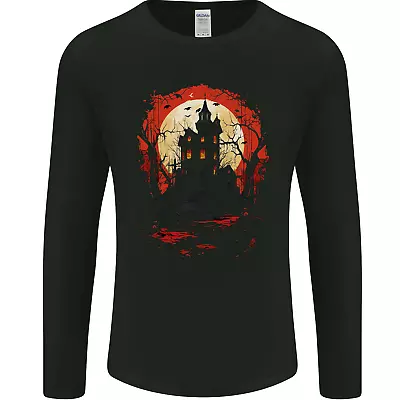 Buy Haunted House Halloween Spooky Mens Long Sleeve T-Shirt • 11.99£
