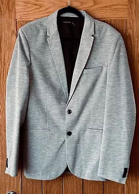 Buy Jacket Zara Man Size Chest 44  Pale Grey XXL Single Breasted Mens Suit Jacket • 19.99£