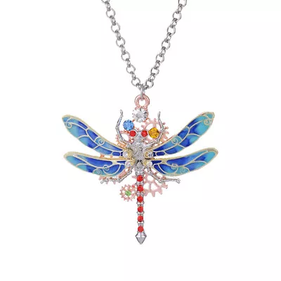 Buy UK Seller Dragonfly Necklace Chain Pendant Women Jewellery Steampunk • 99.99£
