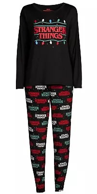 Buy Stranger Things Pajamas Set Shirt Pant Season 4 Christmas Lights S M PLUS 2X 3X • 33.68£