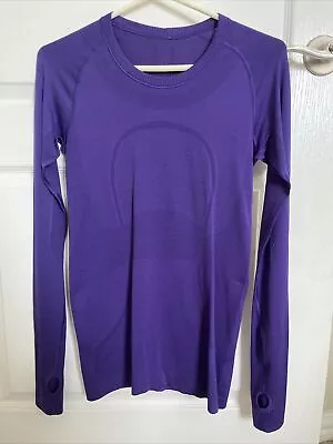 Buy LULULEMON Swiftly Tech Long Sleeve Size 6 Purple • 23.68£