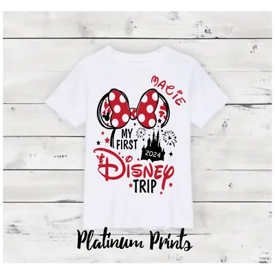Buy Personalised  Disney Land Minnie Mickey Holiday Family 2024 T-shirt KIDS ADULT • 13.99£