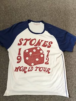 Buy The Rolling Stones Worn Look 1972 World Tour Retro T Shirt Size Xl • 15£