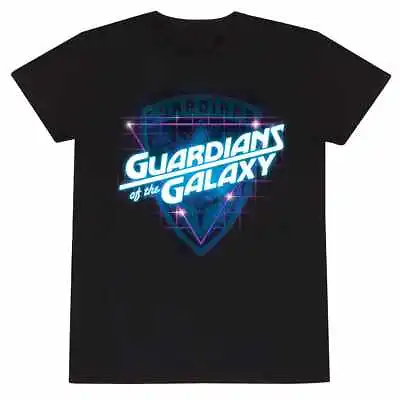 Buy Official Marvel Comics Guardians Of The Galaxy 80's Print Black T-shirt • 16.99£