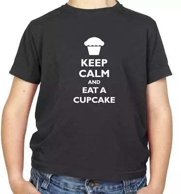 Buy Keep Calm And Eat A Cupcake Kids T-Shirt - Cake - Food - Bake - Baker - Baking • 11.95£