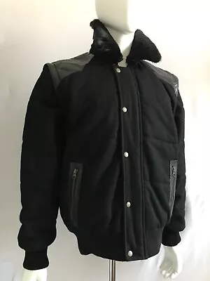 Buy MDK Jacket M Major Design Korporation Leather/Polystr Removble Fur Collar Sleeve • 12.95£