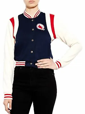 Buy Ladies Casual Tops College Sports Workwear Long Sleeve Varsity Baseball Jacket • 5.49£
