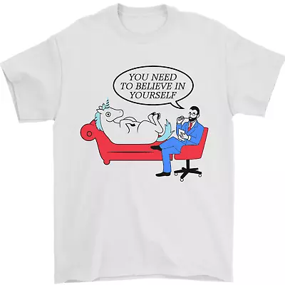 Buy Believe In Yourself Funny Unicorn Mens T-Shirt 100% Cotton • 7.49£